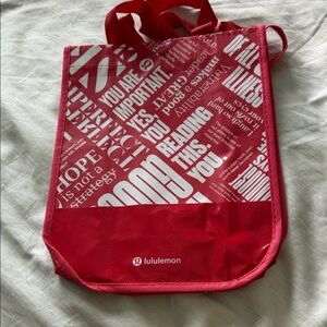 Lululemon Athletica Red Tote Bag